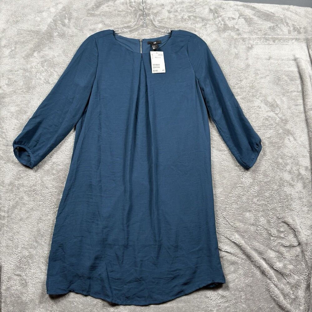 H&M Teal Smock Tunic Dress NWT Size 4